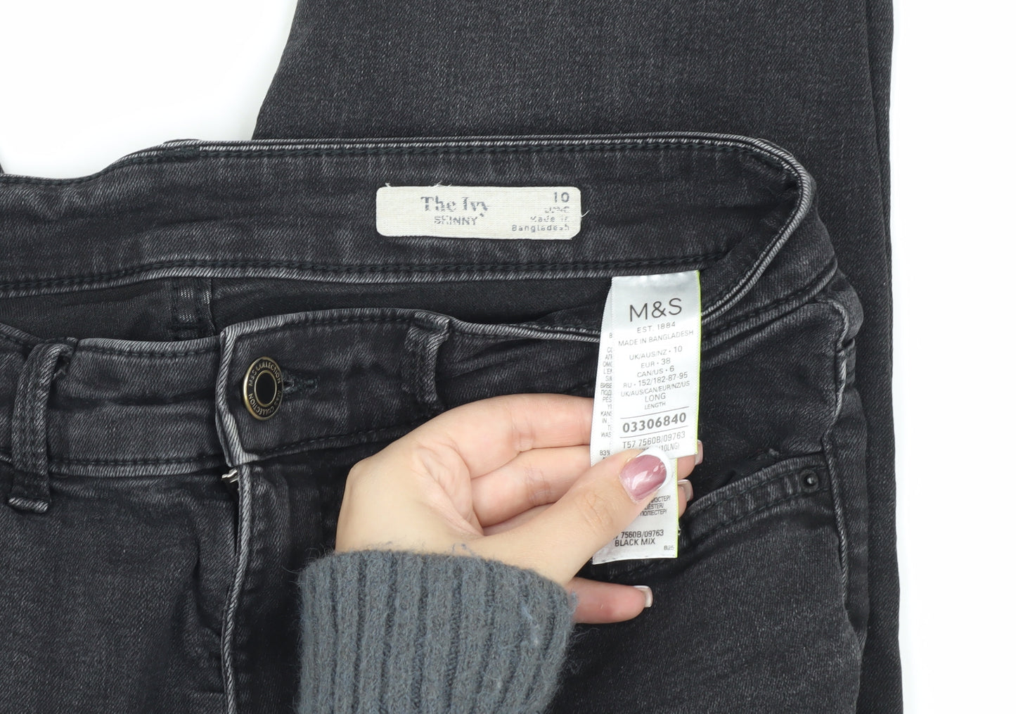 Marks and Spencer Women's Black Skinny Jeans Size 10