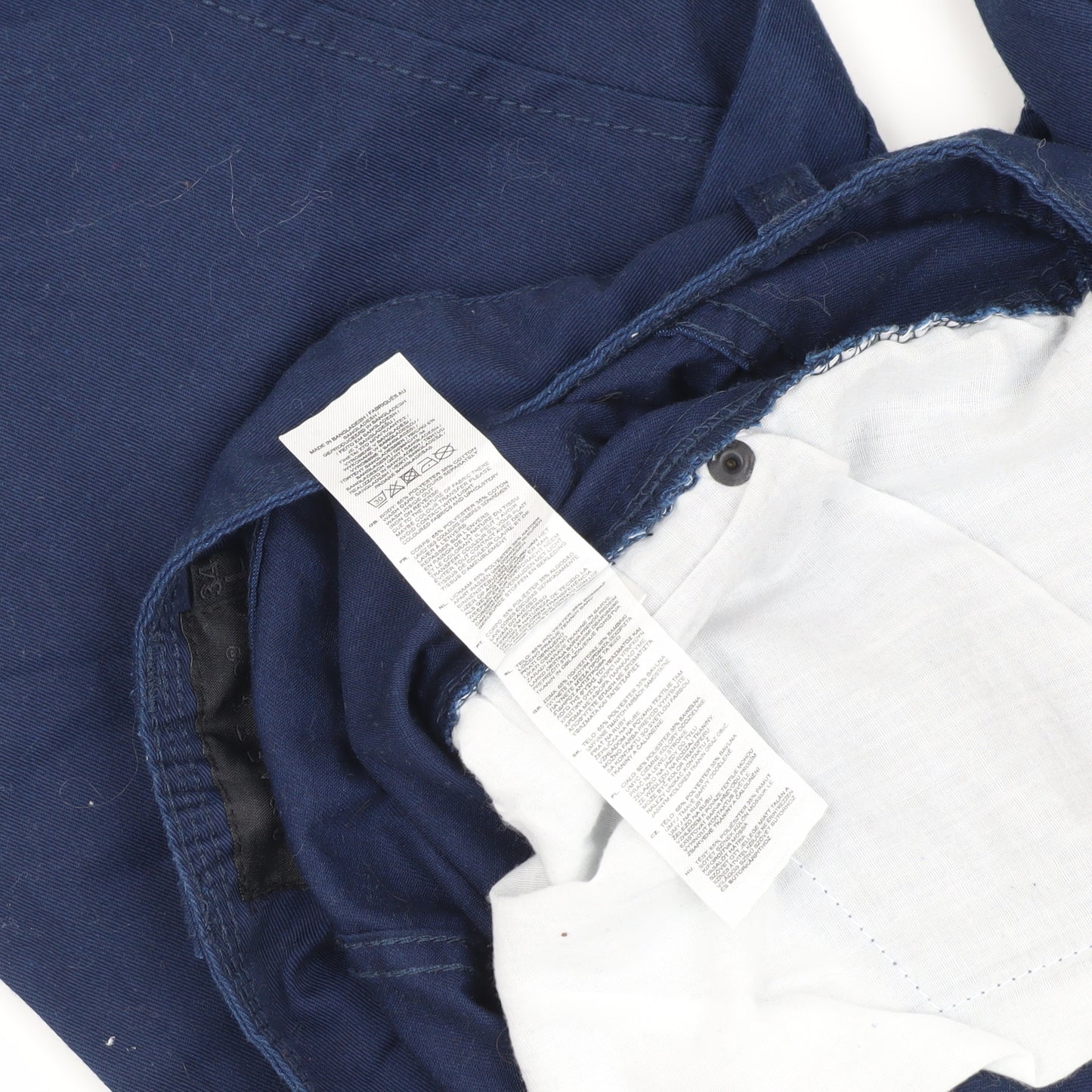 Crafted Men's Blue Large Trousers with Pockets