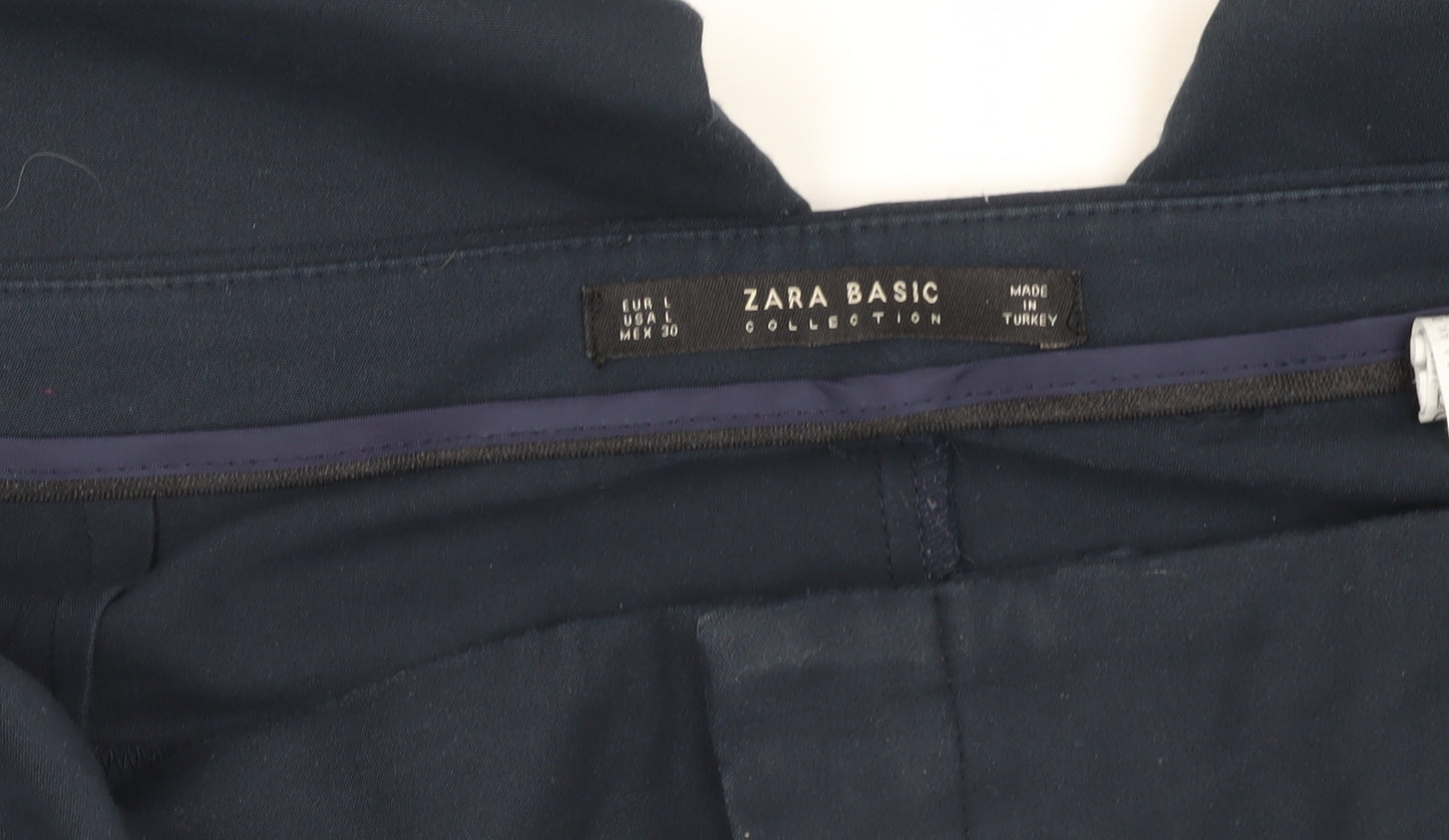 Zara Women’s Blue Straight Leg Trousers L