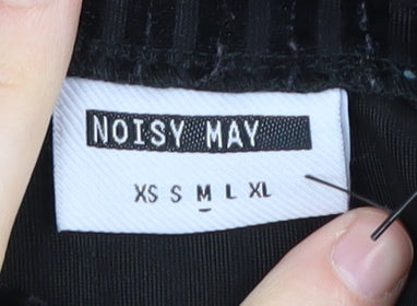 Noisy May Women's Black XS Striped Top