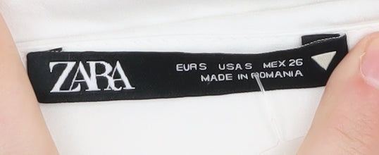 Zara Women's Short White Wrap Dress Size 8