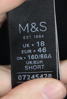 Marks and Spencer Women's Black Ankle Trousers Size 18