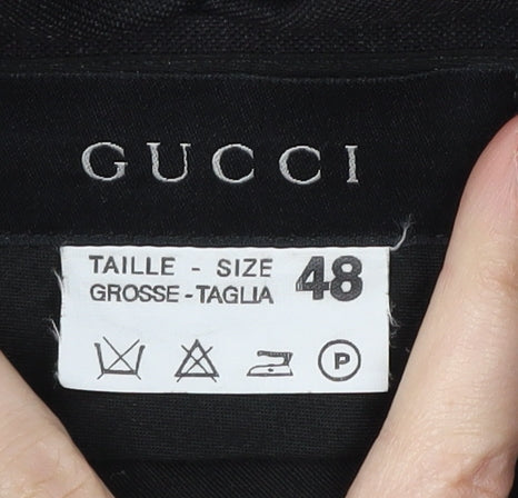 Gucci Men's Black Dress Pants Size 48