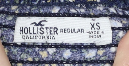 Hollister Women's Blue Floral A-Line Dress XS