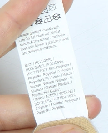 River Island Women's Beige Paperbag Trousers Size 14