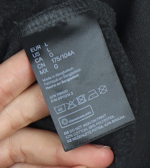 H&M Unisex Black Tiger Print Sweatshirt, Size L