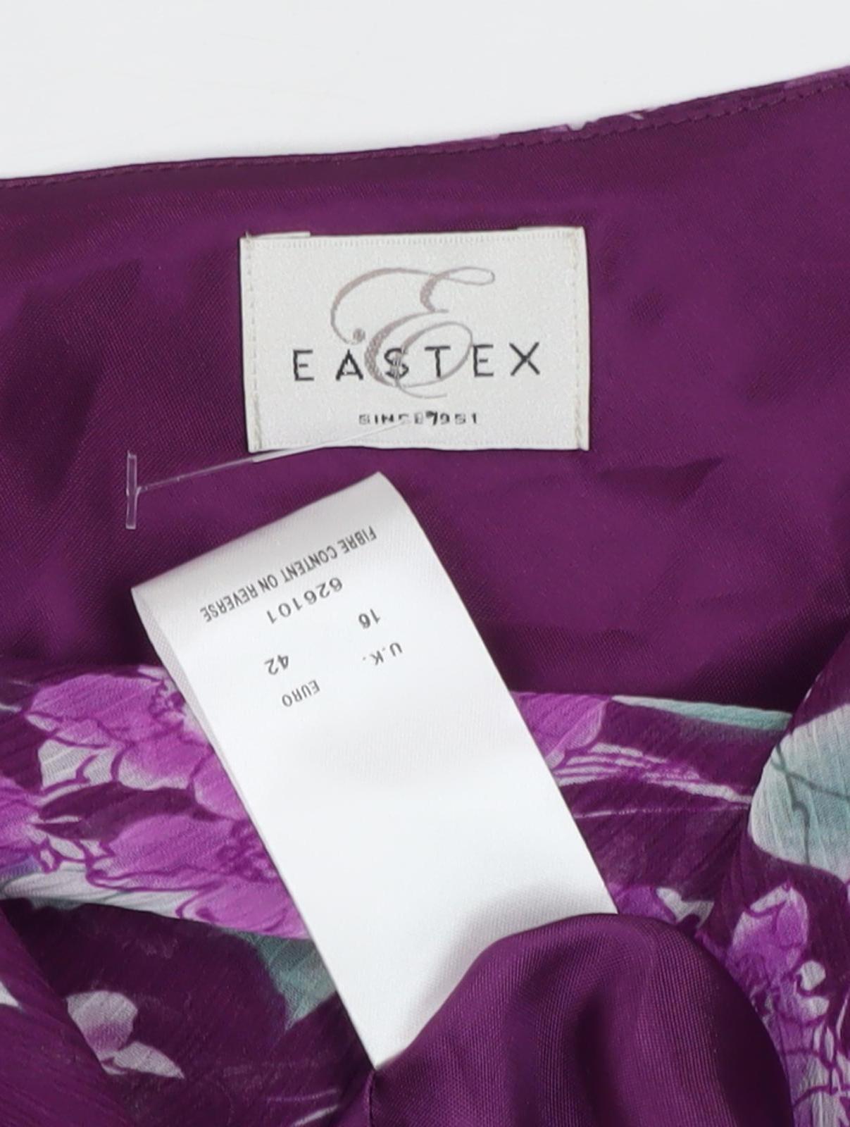 Eastex Women's Purple Floral Shift Dress Size 16