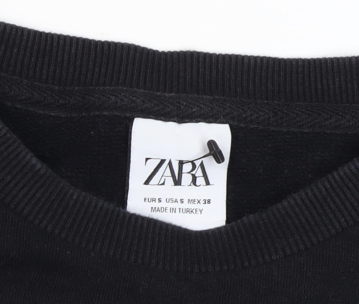 Zara Women’s Black Graphic Pullover Sweatshirt Size 10