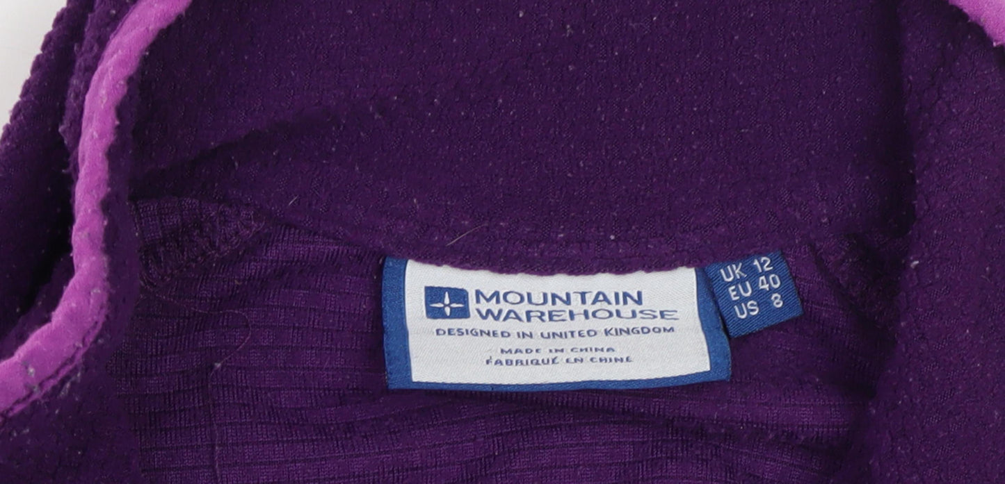 Mountain Warehouse Women's Purple 1/4 Zip Sweatshirt Size 12