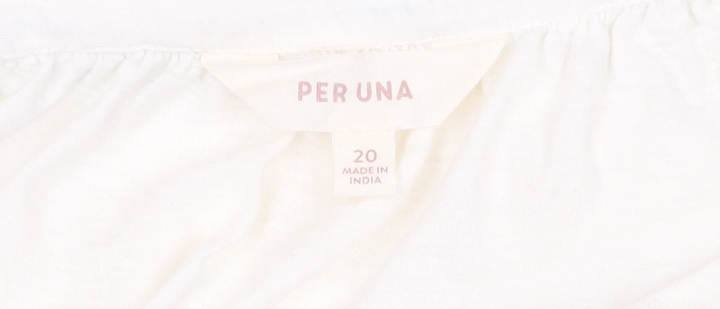 Marks and Spencer Women Ivory Embroidered Camisole Size 20