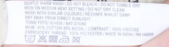 Fat Face Women's Beige Embroidered Dress Size 6