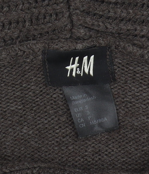 H&M Women's Brown Cowl Neck Knit Pullover Jumper S