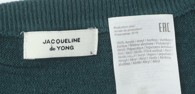 Jacqueline de Yong Women's Green Pullover Jumper