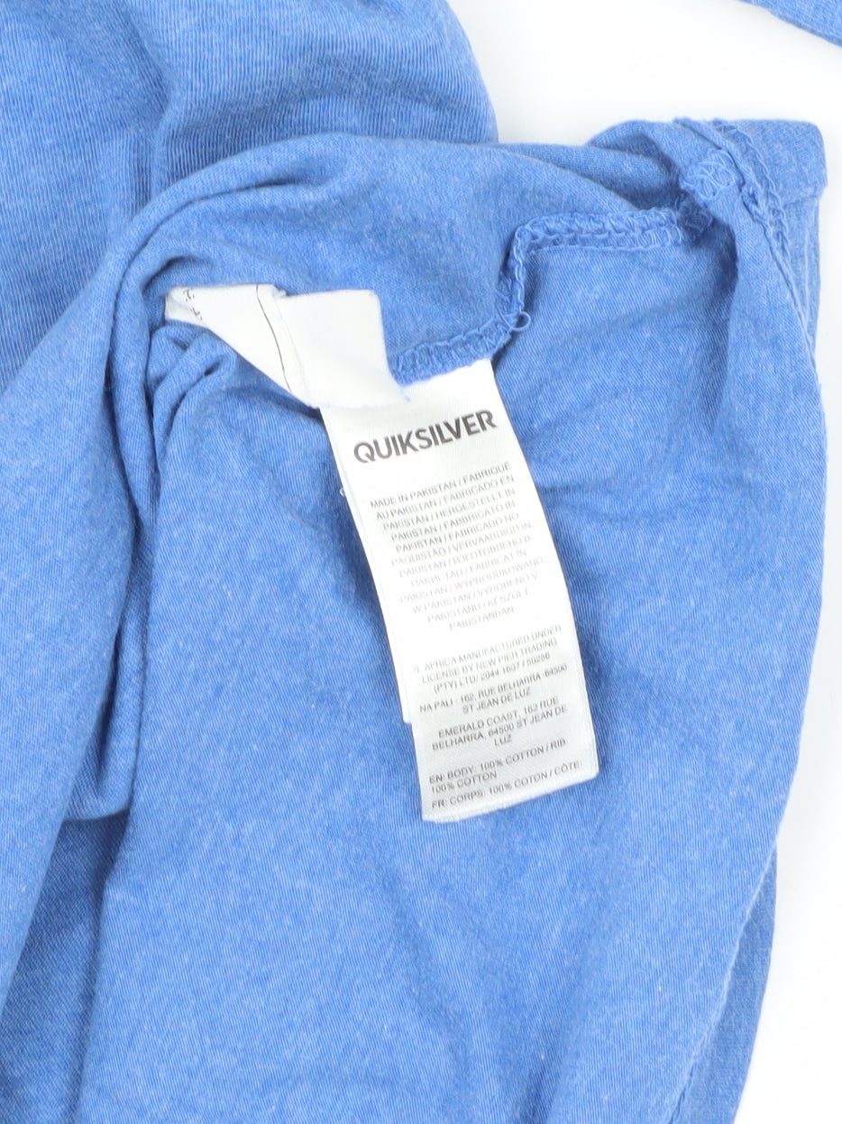 Quiksilver Boys Blue Long Sleeve T-Shirt Size 12 Graphic