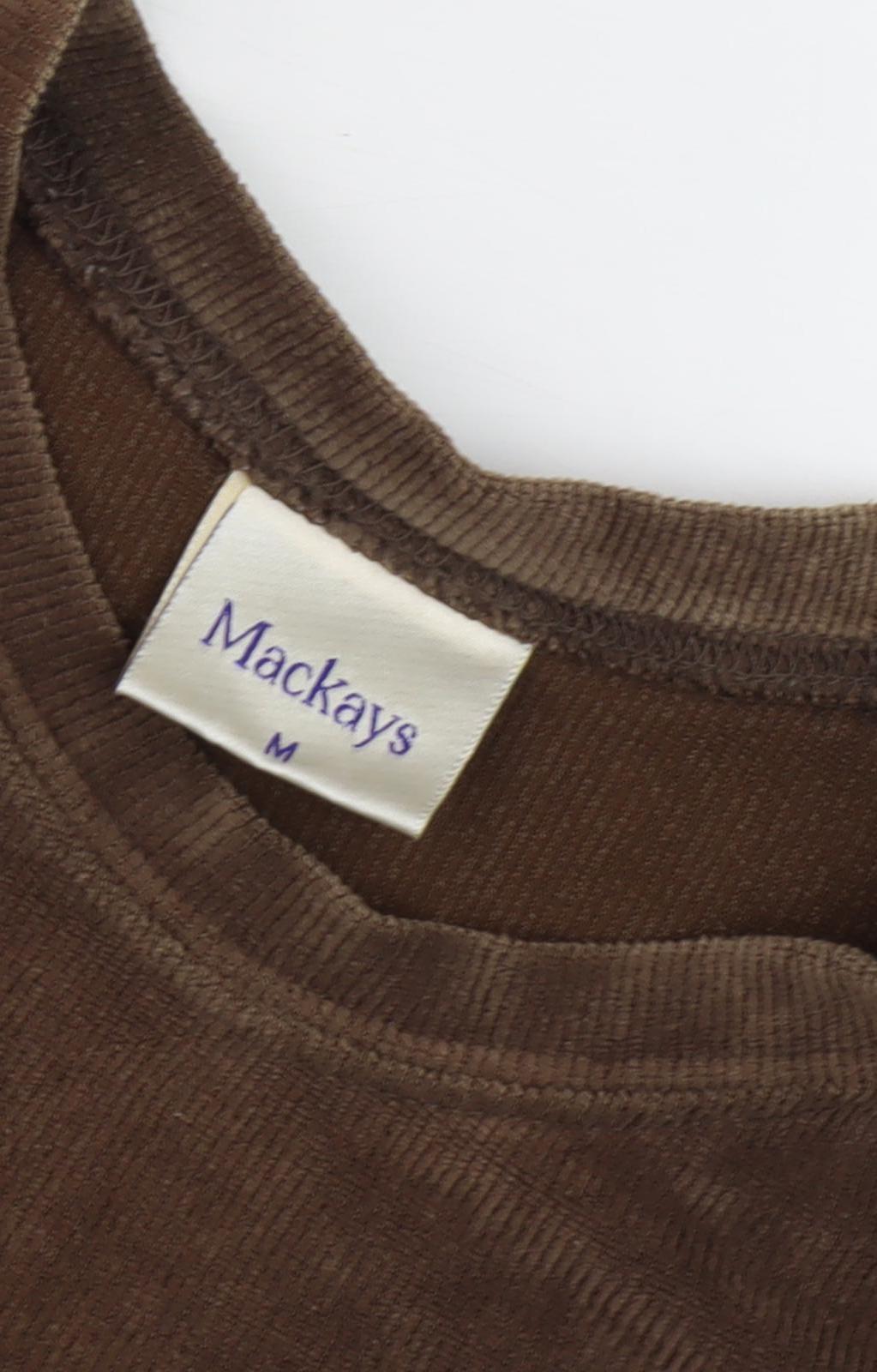 Mackays Unisex Brown Corduroy T-Shirt - Medium