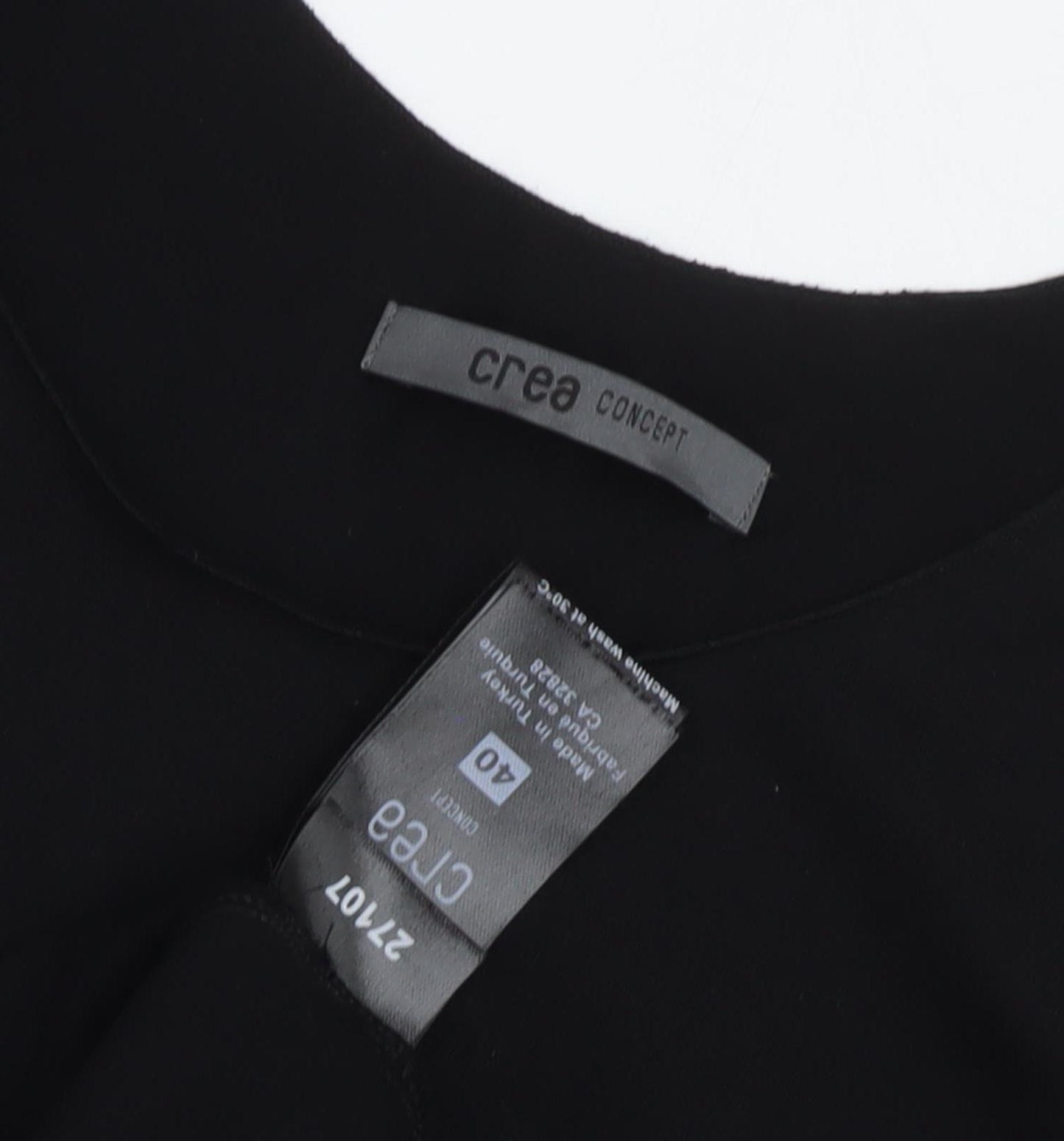 Crea Concept Black Sleeveless Slip Dress Size 12