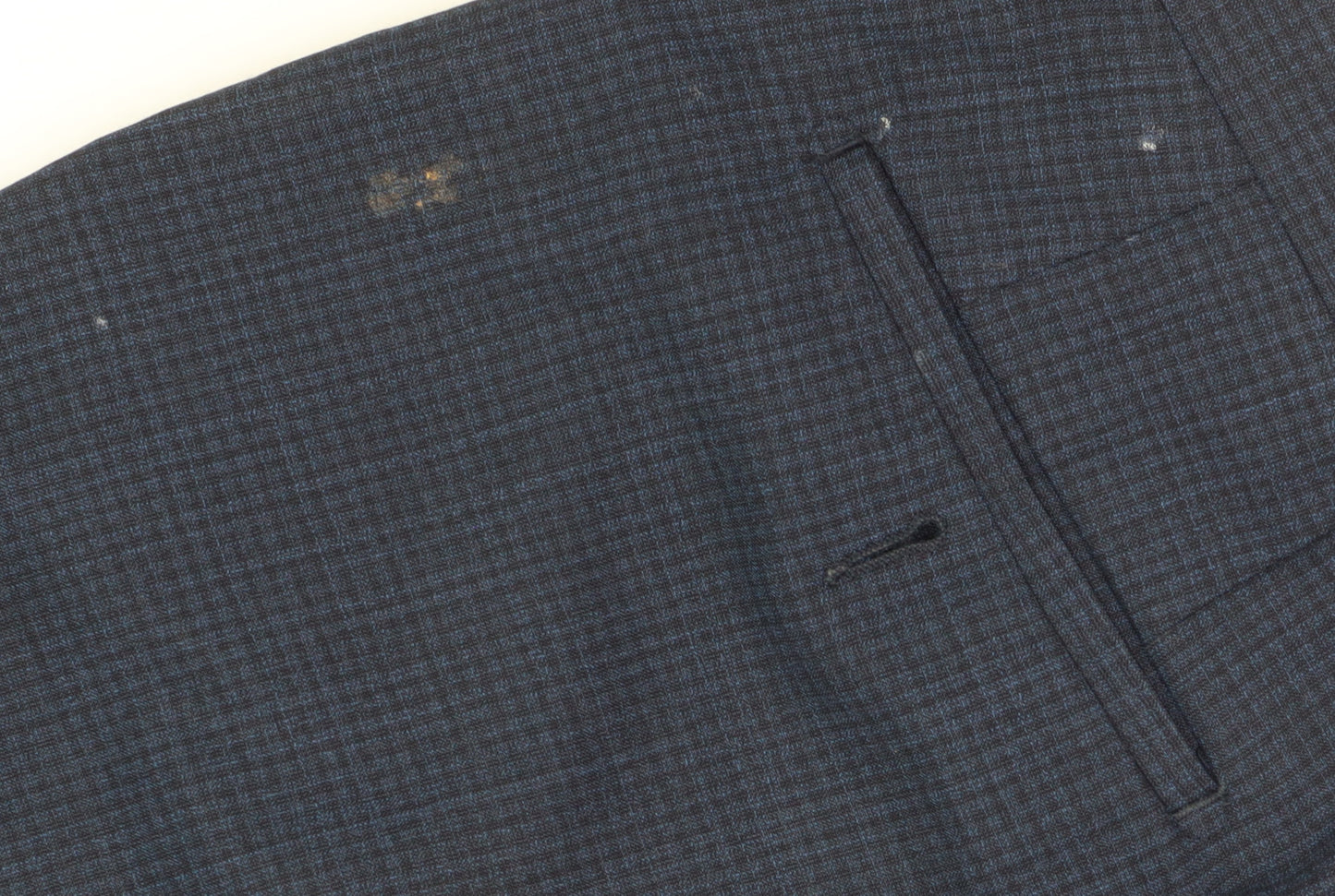 Kenneth Cole Men's Blue Check Trousers 32R Business Formal