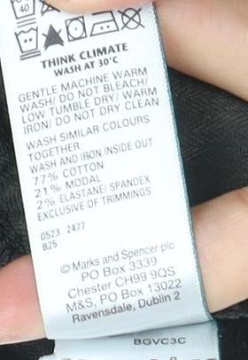 Marks and Spencer Men's Black Corduroy Trousers 38/29