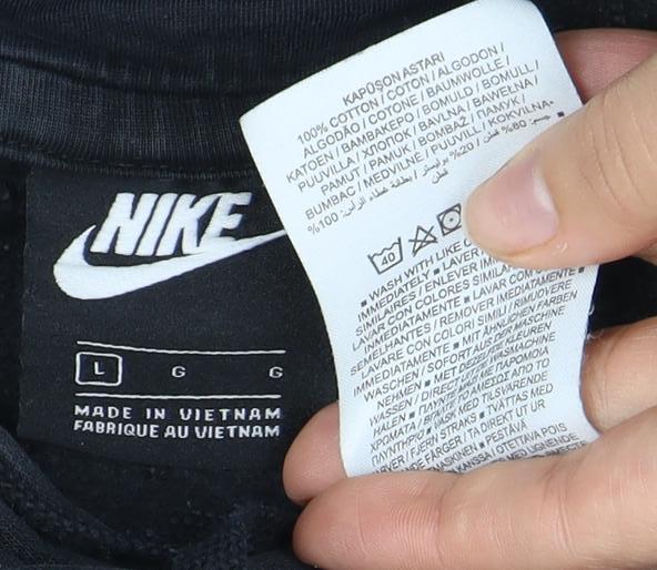 Nike Unisex Black Pullover Hoodie L