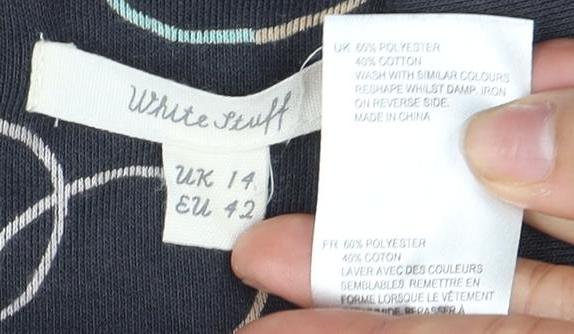 White Stuff Women's Multicoloured Shift Dress Size 14