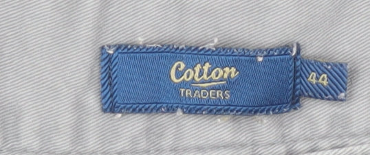Cotton Traders Men's Grey Trousers, Size 44, Cotton Comfort