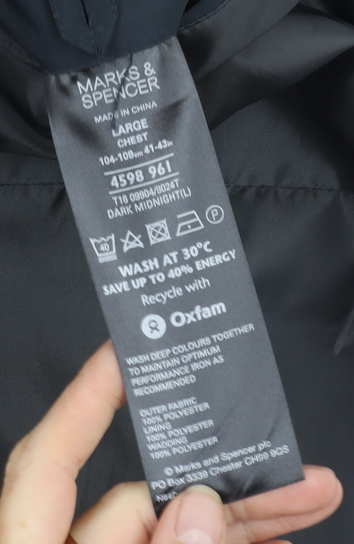 Marks and Spencer Men's Blue Coat Size L