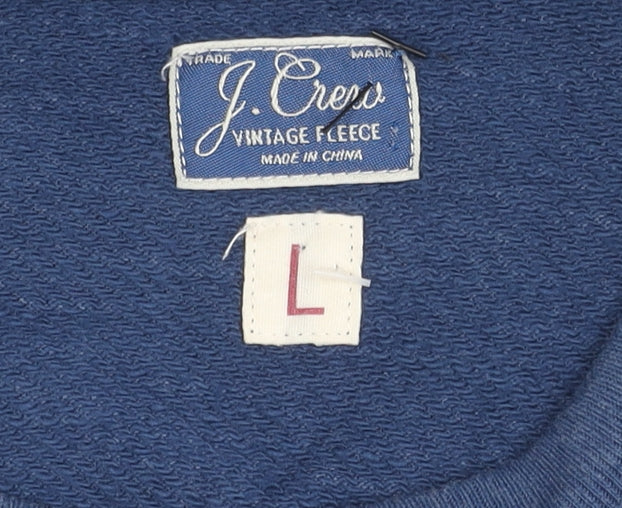 J.Crew Men's Blue Fleece Pullover Size L