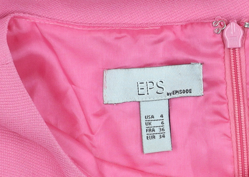 EPS Pink Women's Sheath Dress - Size 6, Party Ready