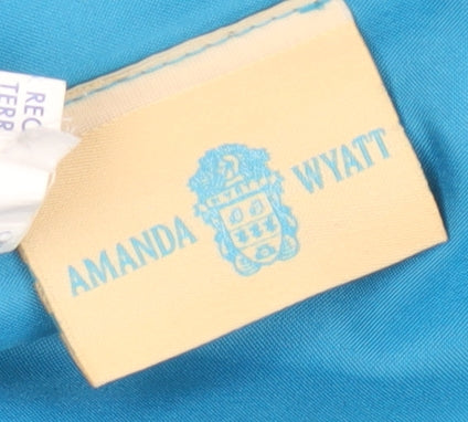 Amanda Wyatt Women's Blue Long Formal Dress Size 16