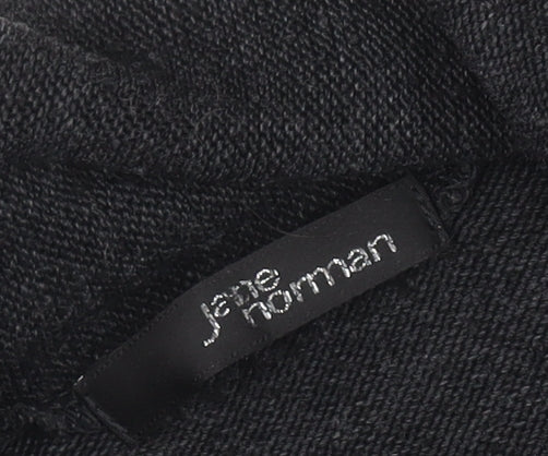 Jane Norman Women's Black Long Sleeve Cardigan, Size 14