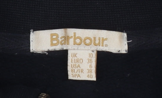 Barbour Women's Black 1/4 Zip Sweatshirt Size 10