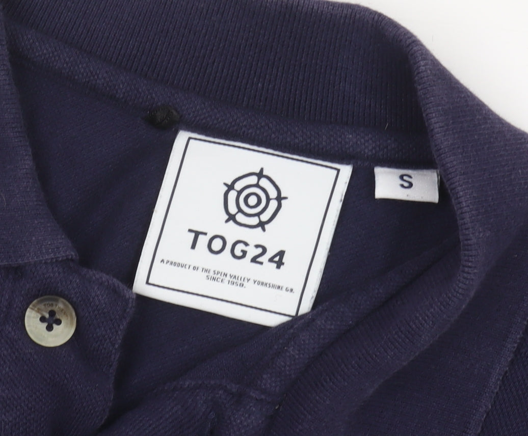 TOG24 Men's Blue Polo, S, Casual, Short Sleeve