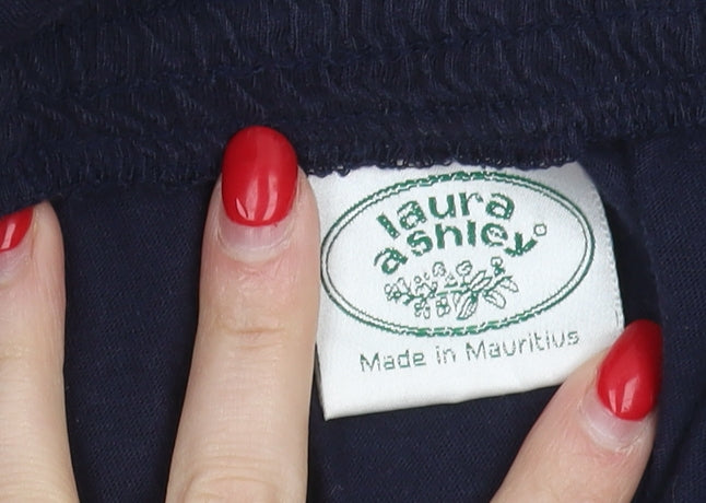 Laura Ashley Women's Blue Midi Skirt XL Cotton