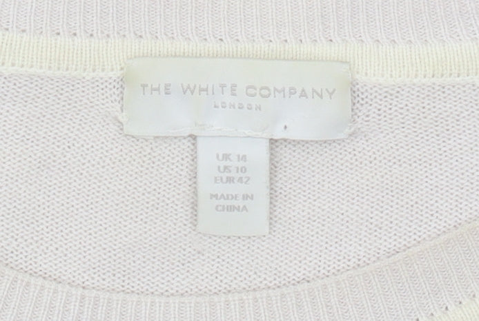 The White Company Women's Beige Pullover Jumper Size 14