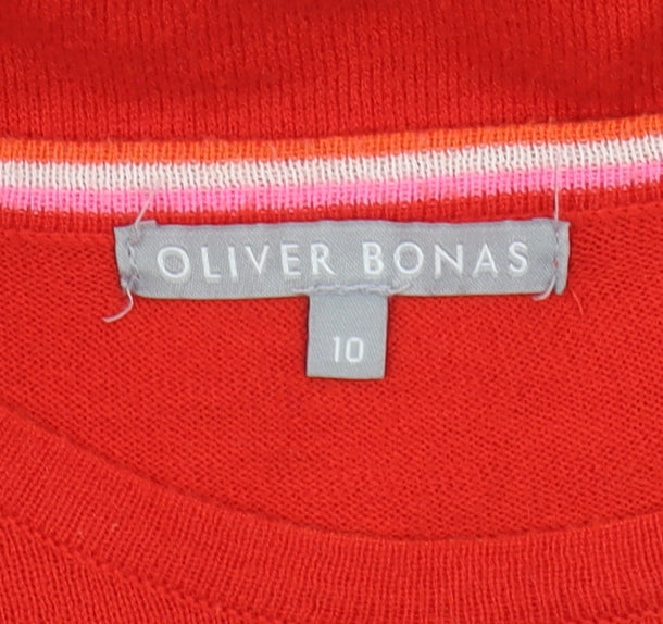 Oliver Bonas Women's Red Jumper Pullover Size 10