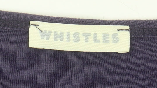 Whistles Women's Purple Boat Neck Top Size 12