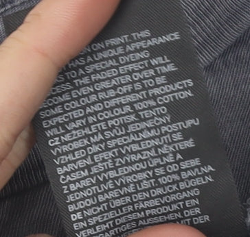 H&M Unisex Grey Cotton NASA Logo Crew Neck T-Shirt XS