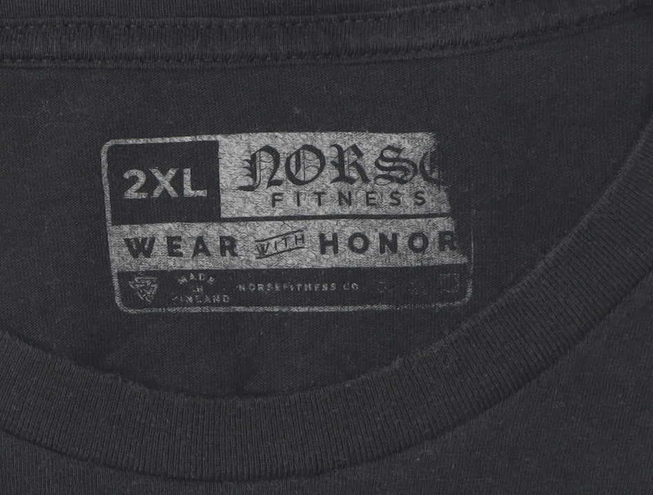 Norse Fitness Men's Black 2XL Graphic T-Shirt