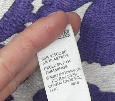 Marks and Spencer Women's Floral T-Shirt Size 14