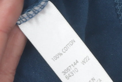 Hemisphere Men's Blue Graphic T-Shirt, Size L, Crew Neck