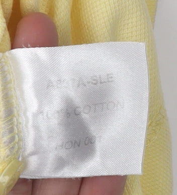 Cotton Traders Men's Yellow Polo Shirt, M, Short Sleeve