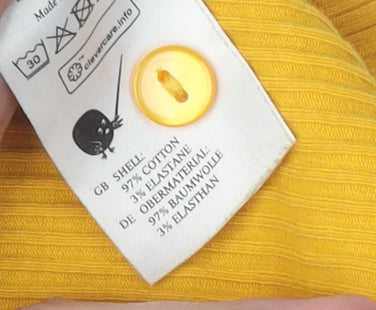 Monki Women's Yellow Cropped T-Shirt, Size S