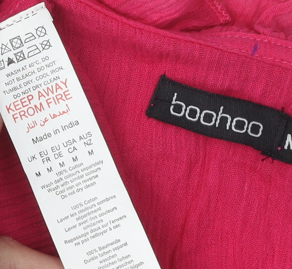 Boohoo Women's Pink Off-Shoulder Dress, M