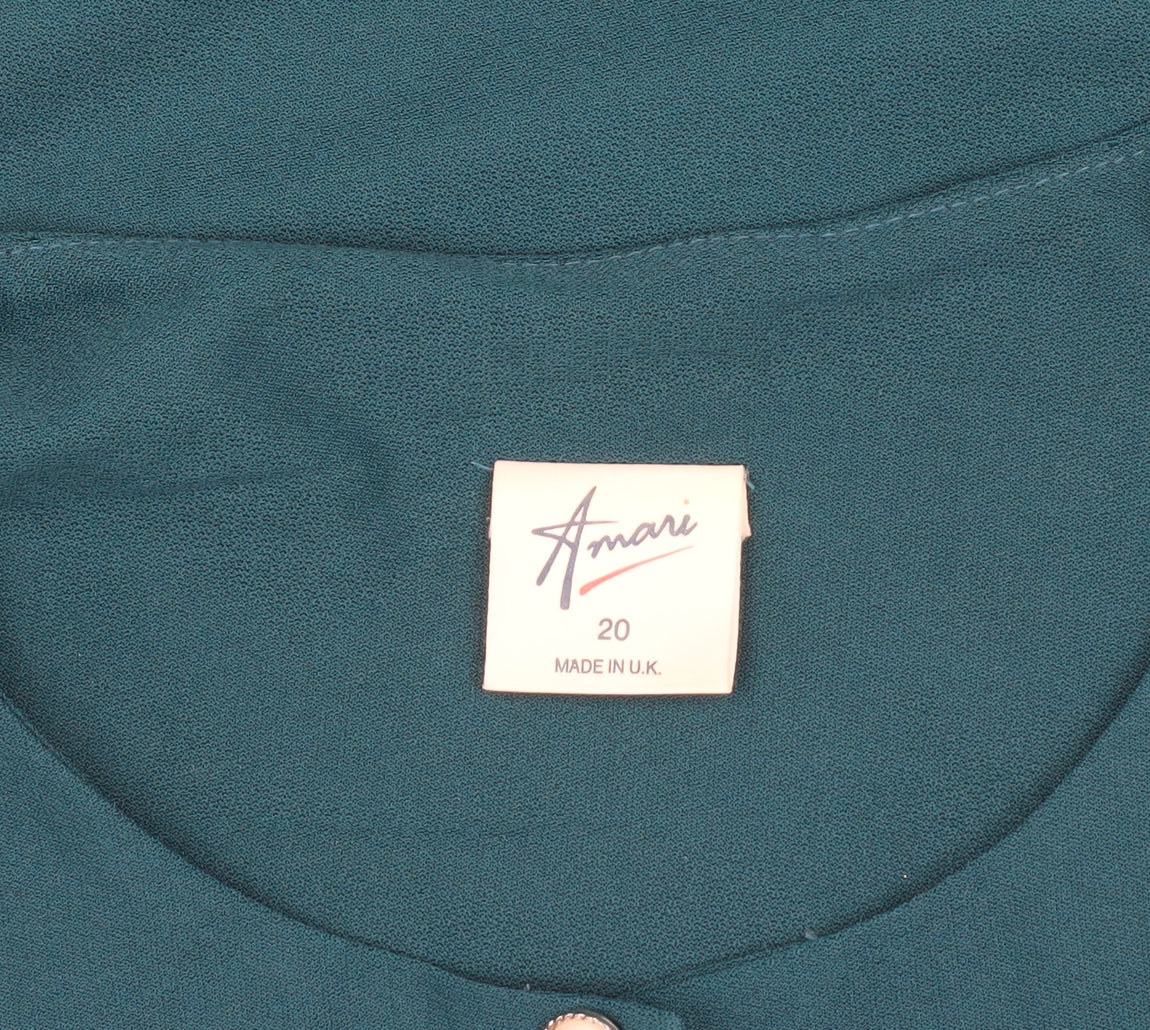 Amari Women's Blue Button-Up Shirt Size 20