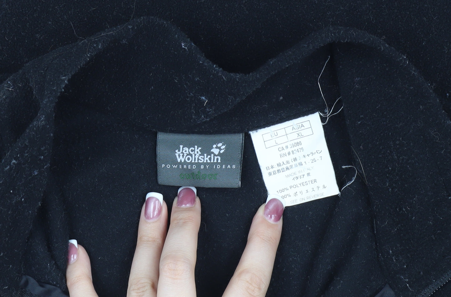 Jack Wolfskin Men's Black Fleece Pullover Sweatshirt XL