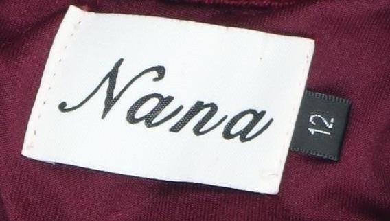 Nana Women's Red Velvet Cut-Out Party Dress Size 12