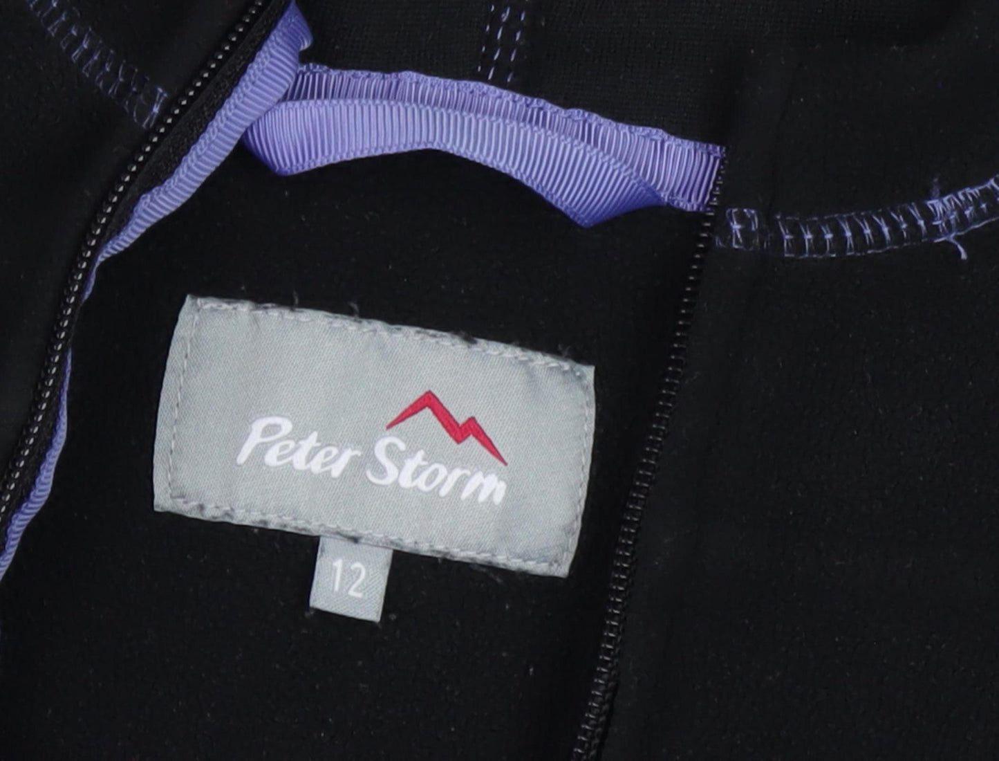 Peter Storm Women's Black Fleece Full Zip Hoodie, Size 12