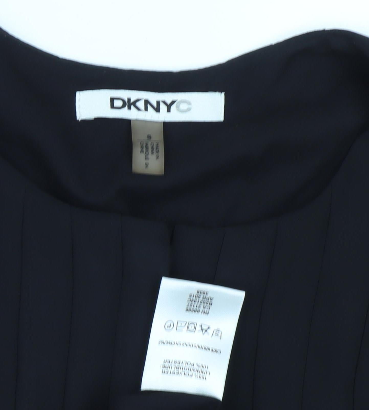 DKNY Women's Black Sleeveless Blouse, Size 12