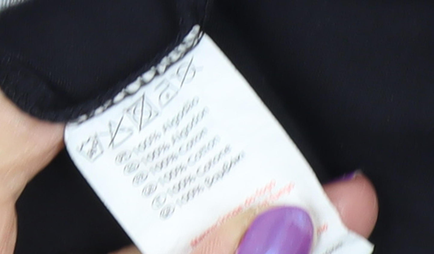 Superman Black Long Sleeve T-Shirt S Unisex Casual