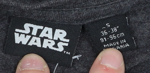 Star Wars Men's Grey Graphic T-Shirt Size S